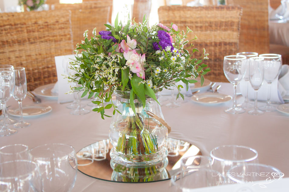 Decoración de mesas boda El Toyo